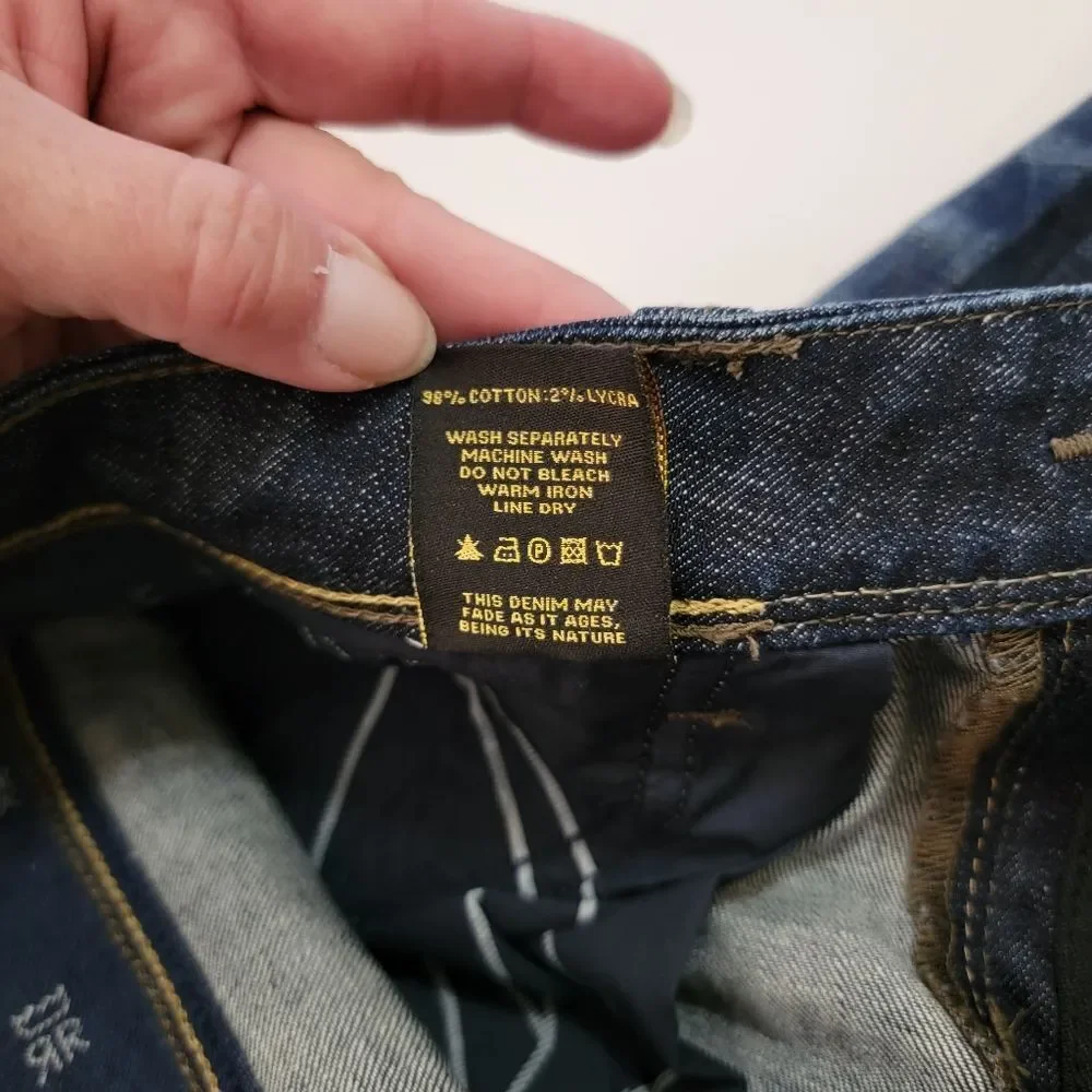 Rare Rabbit RR Be Rare MMXIV Skinny Straight Leg Dark Wash Jeans Mens 34 NWOT